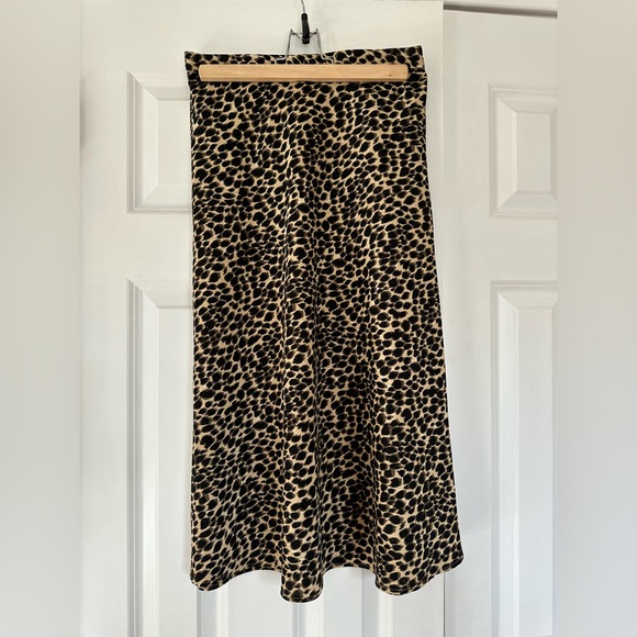 J. Crew leopard print midi skirt - Picture 1 of 2
